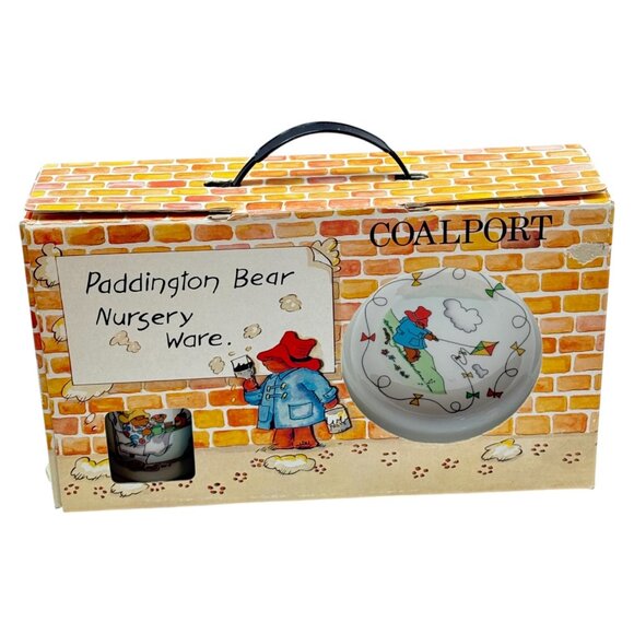 Coalport Paddington Bear Eden 1984 Bowl Plate Cup Set Open Box Unused 1984 - Picture 2 of 16